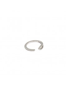 Party Simple CZ Lines 925 Sterling Silver Non-Pierced Earring(Single)