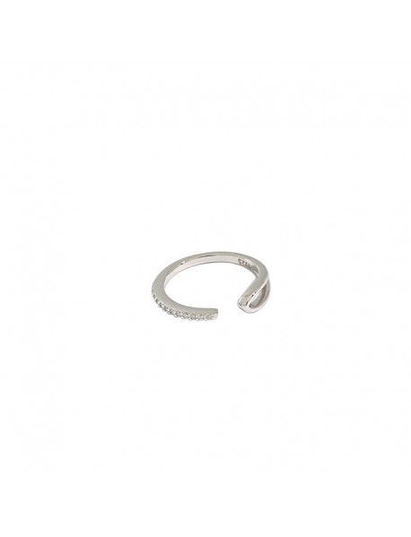 Party Simple CZ Lines 925 Sterling Silver Non-Pierced Earring(Single)