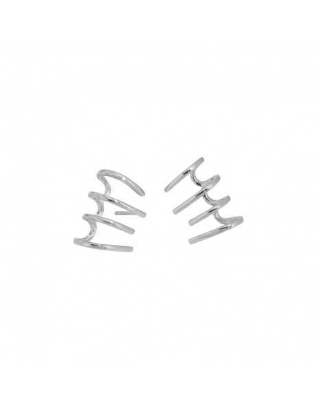 Geometry Irregular Spring 925 Sterling Silver Stud Earrings