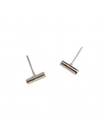 Geometry Small Cylinders 925 Sterling Silver Stud Earrings