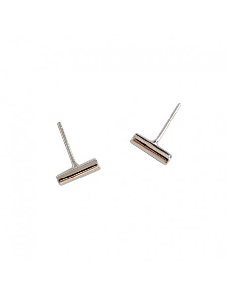 Geometry Small Cylinders 925 Sterling Silver Stud Earrings