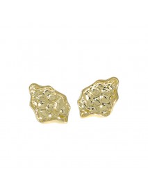 Geometry Irregular Beaten Stone 925 Sterling Silver Stud Earrings