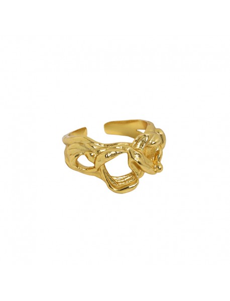 Friend's Hollow Knots 925 Sterling Silver Adjustable Ring