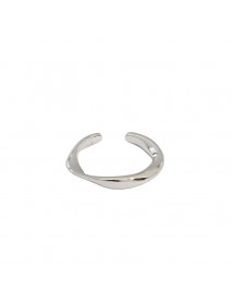 Minimalist Mobius Twisted New 925 Sterling Silver Non-Pierced Earring(Single)