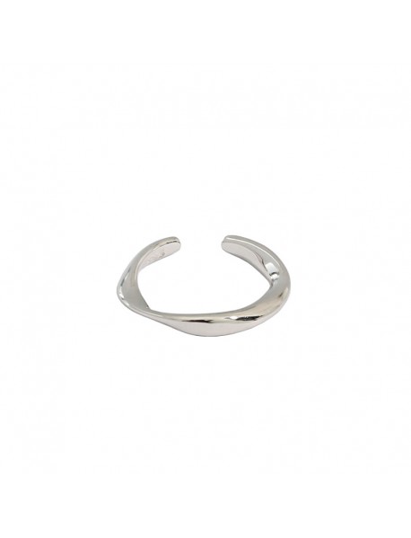 Minimalist Mobius Twisted New 925 Sterling Silver Non-Pierced Earring(Single)