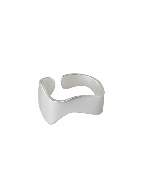Simple Irregular Wave Hot 925 Sterling Silver Adjustable Ring