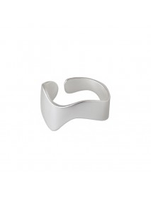 Simple Irregular Wave Hot 925 Sterling Silver Adjustable Ring