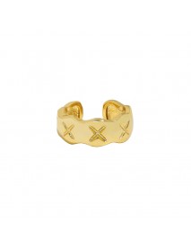Fashion Letter X Pattern Wave 925 Sterling Silver Non-Pierced Earring(Single)