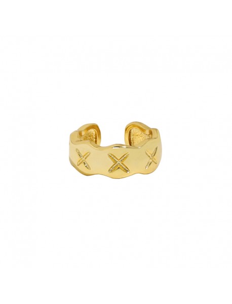 Fashion Letter X Pattern Wave 925 Sterling Silver Non-Pierced Earring(Single)