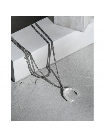 Vintage Drop C Letter 925 Sterling Silver Necklace