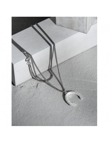 Vintage Drop C Letter 925 Sterling Silver Necklace