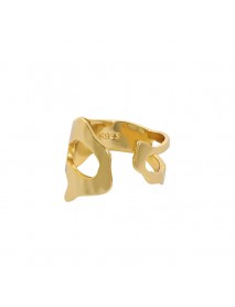 Graduation Irregular Hollow 925 Sterling Silver Adjustable Ring