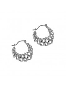 Casual Hollow Spring Twisted 925 Sterling Silver Hoop Earrings