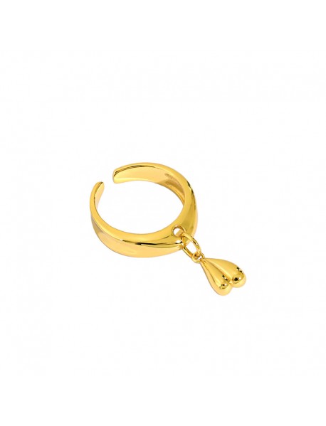 Promise Drop Heart 925 Sterling Silver Adjustable Ring