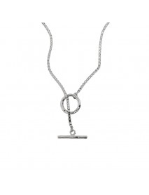 Office Box Chain OT Drop 925 Sterling Silver Necklace