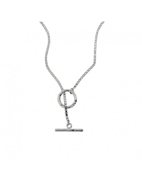 Office Box Chain OT Drop 925 Sterling Silver Necklace