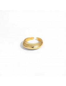 Simple Geometry Airship 925 Sterling Silver Adjustable Ring