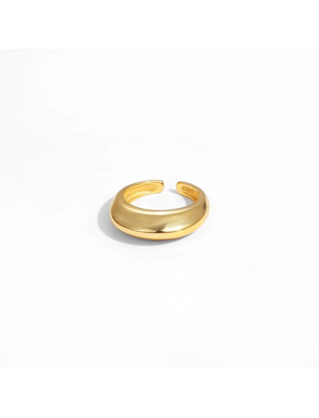 Simple Geometry Airship 925 Sterling Silver Adjustable Ring