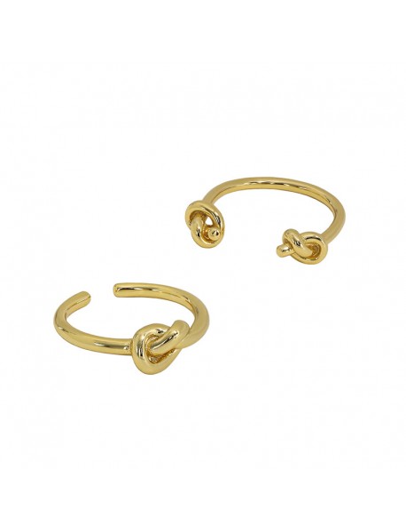 Simple Lines Knot 925 Sterling Silver Adjustable Ring