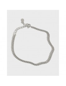 Men's Hollow Curb Chain 925 Sterling Silver Bracelet
