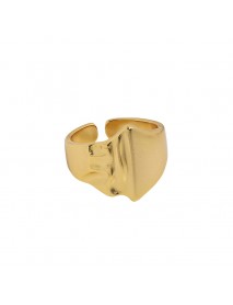 Holiday Irregular Wide New 925 Sterling Silver Adjustable Ring