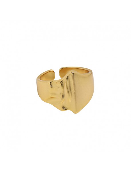 Holiday Irregular Wide New 925 Sterling Silver Adjustable Ring
