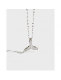 Gril Dolphin Tail 925 Sterling Silver Necklace