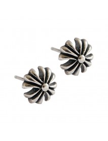 Vintage Flower Beautiful 925 Sterling Silver Stud Earrings