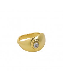 Graduation Devil's Eye CZ 925 Sterling Silver Adjustable Ring