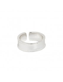 Minimalist Shining Border 925 Sterling Silver Adjustable Ring