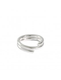 Minimalist Spring Double Layers 925 Sterling Silver Ring