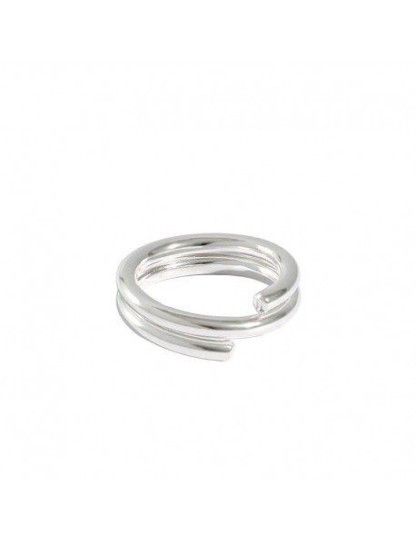 Minimalist Spring Double Layers 925 Sterling Silver Ring
