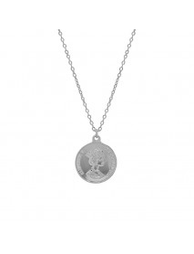 Classic Elizabeth Portrait Coin 925 Sterling Silver Necklace