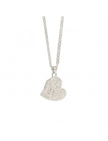 Women Irregular Heart Pig Nose Chain 925 Sterling Silver Necklace