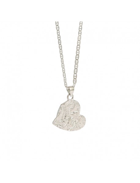 Women Irregular Heart Pig Nose Chain 925 Sterling Silver Necklace