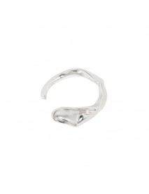 Fashion Irregular Calla Lily 925 Sterling Silver Adjustable Ring