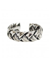 Vintage Twist Fashion 925 Sterling Silver Adjustable Ring