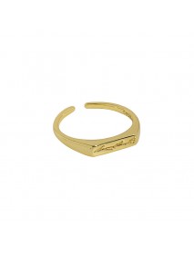 Casual Tulips Flower Geometry 925 Sterling Silver Adjustable Ring
