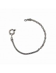 Vintage Asymmetry Box Chain 925 Sterling Silver Bracelet