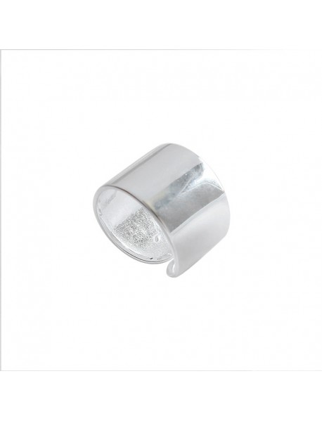Minimalist Wide 925 Sterling Silver Adjustable Ring