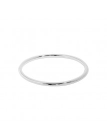 Simple 3.2mm Geometry No Plating 925 Sterling Silver Bangle