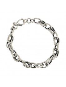 Vintage Hollow Chain Men's 925 Sterling Silver Bracelet