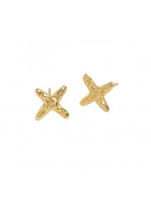 New Mini Irregular Cross 925 Sterling Silver Stud Earrings