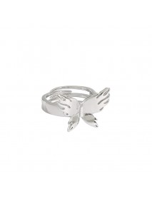 Women Flying Butterfly 925 Sterling Silver Adjustable Ring