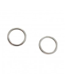 Simple Hollow Circle Geometry 925 Sterling Silver Stud Earrings