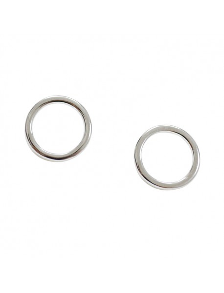 Simple Hollow Circle Geometry 925 Sterling Silver Stud Earrings