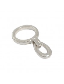 Fashion Hollow Buckle 925 Sterling Silver Adjustable Ring