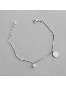 Girl CZ Love Letters 925 Sterling Silver Bracelet