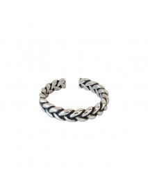 Vintage Twist 925 Sterling Silver Adjustable Ring