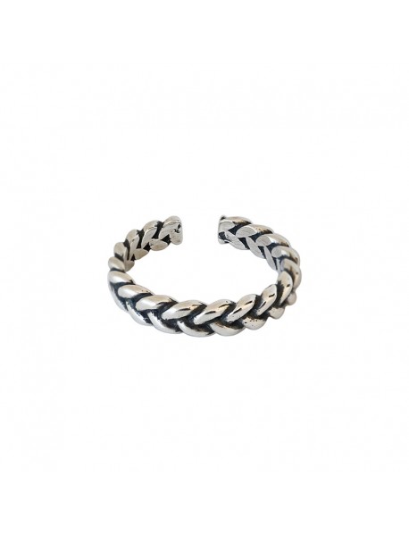 Vintage Twist 925 Sterling Silver Adjustable Ring